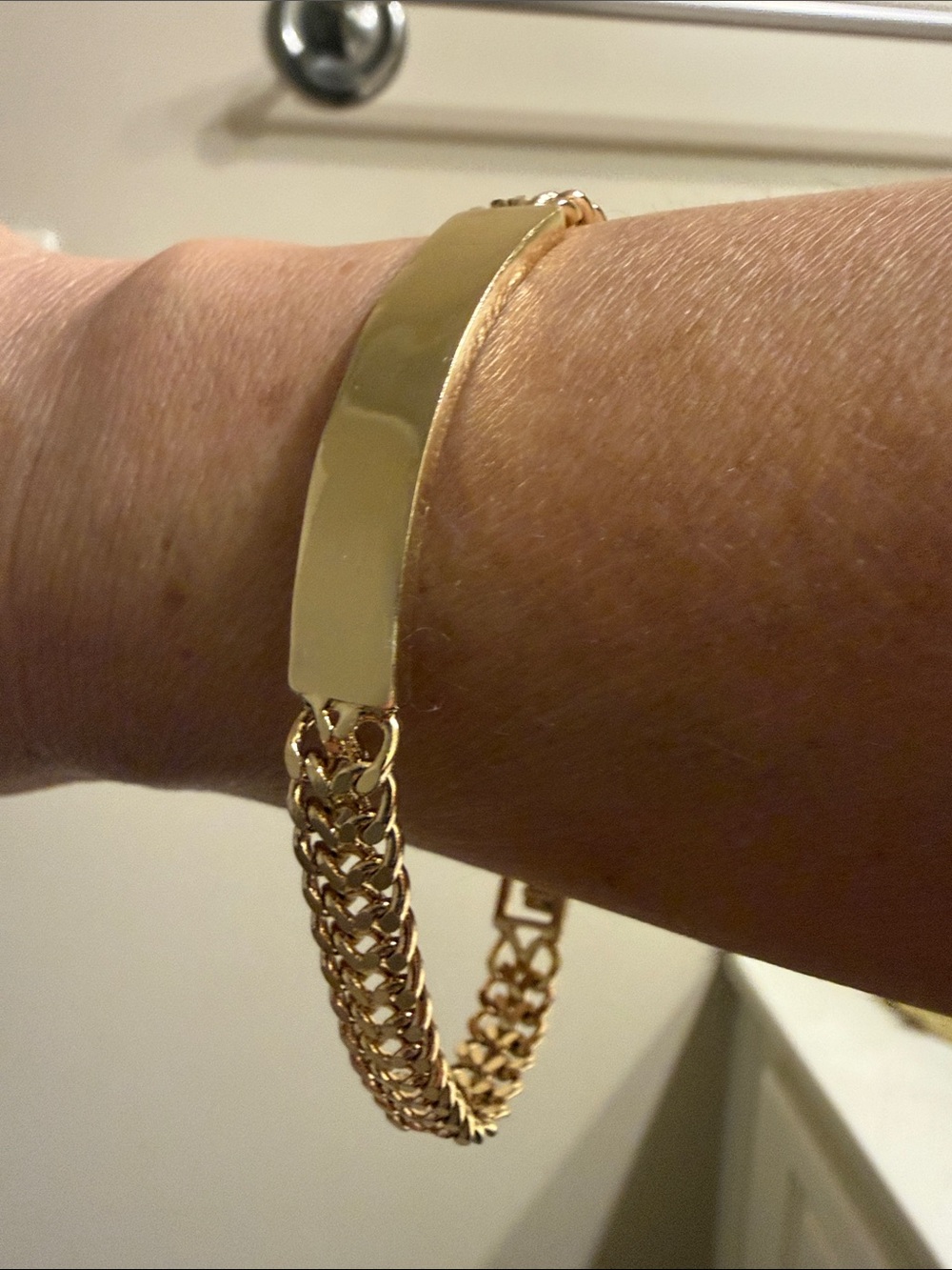 Anthropologie Gold-Toned Woven Petatillo Link
ID Bar Bracelet!!🔥🔥🔥
